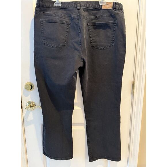 Vintage Lauren Jeans Co. Ralph Lauren Black Denim Womens Size 18W Straight Leg - Picture 2 of 8